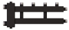 Коллектор с гидроразделителем "Warme" WKD.R.85 (Дублер рядный с гидроразд.) на 2+1 контура, черный