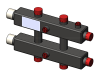 Гидравлический коллектор горизонтальный, 3 контура ZOTA