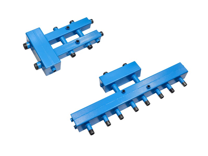 Гидроразделитель с коллектором горизонтальный, 5 контуров, до 70 кВт ( В КОМПЛЕКТЕ)